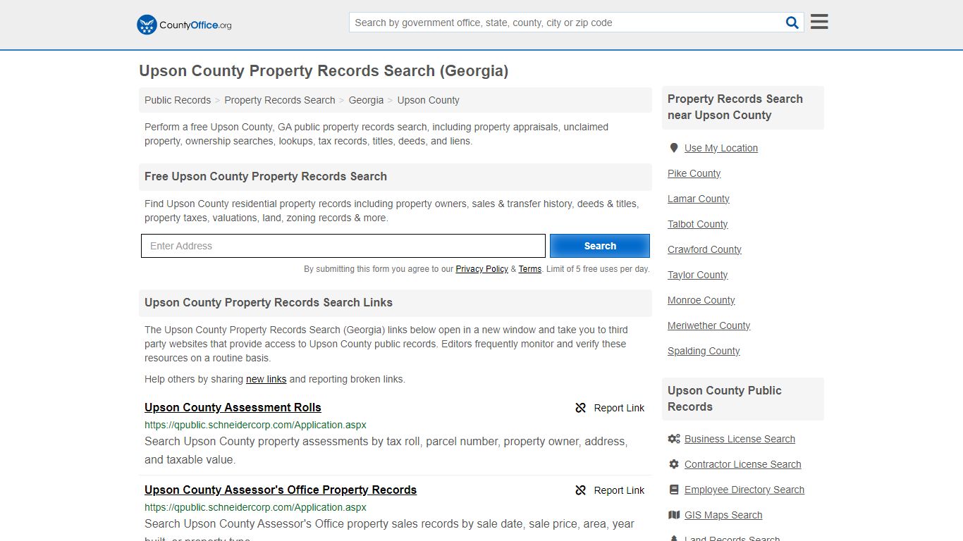 Upson County Property Records Search (Georgia) - County Office