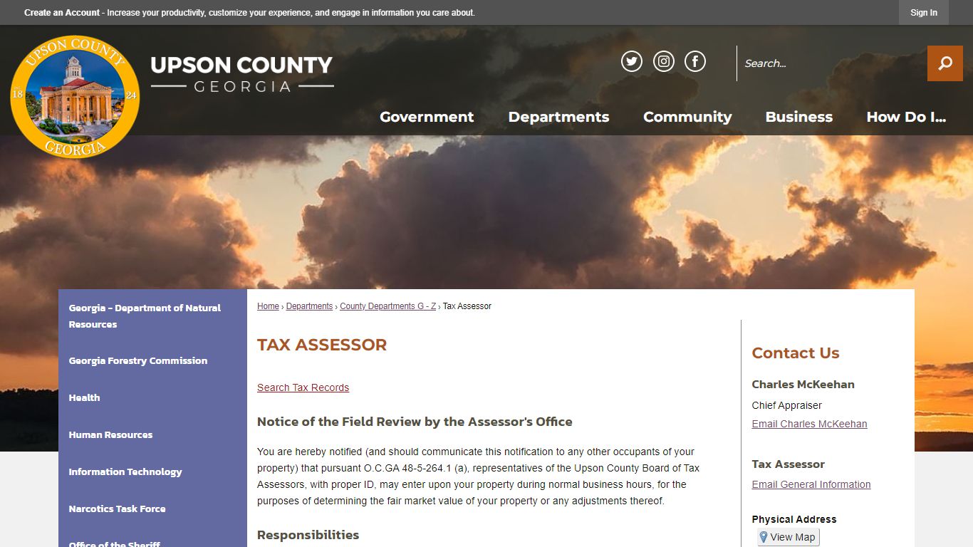 Tax Assessor | Upson County, GA