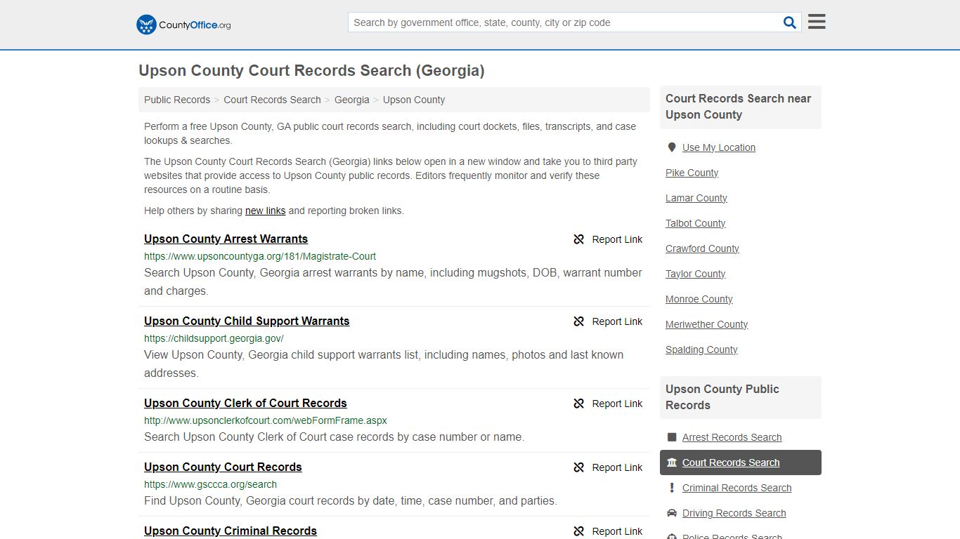 Upson County Court Records Search (Georgia) - County Office